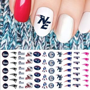 💌BO/GO$6 🏈 New England Patriots Water Transfer Nail Decals